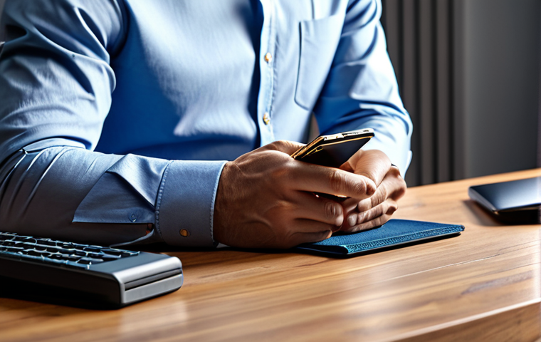 **Prompt for Secure Hardware Wallet Usage**
A professional male crypto investor, wearing a modest business casual shirt, meticulously interacts with a sleek hardware wallet on a clean wooden desk. In the background, a modern, softly lit home office space is visible, suggesting a secure and organized environment. The focus is on his hands holding the device, showcasing well-formed hands and proper finger count. The overall image conveys a sense of calm, control, and advanced digital asset security. perfect anatomy, correct proportions, natural pose, safe for work, appropriate content, fully clothed, professional, high quality, studio lighting.
