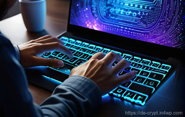 암호화폐에 투자하기 전 보안 점검 목록 - **Prompt: The Digital Vault of a Hardware Wallet**
    "A sleek, futuristic hardware wallet device, ...